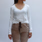 Blusa Básica en V Blanca
