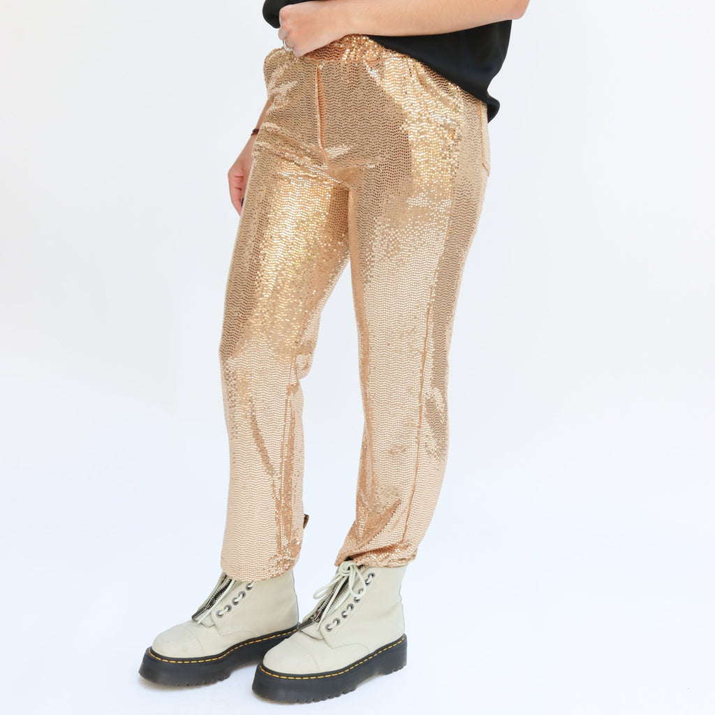 Pantalón de Lentejuelas Dorado