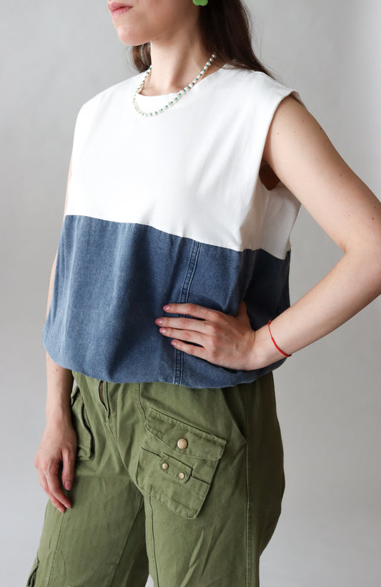 Blusa Blanca Denim