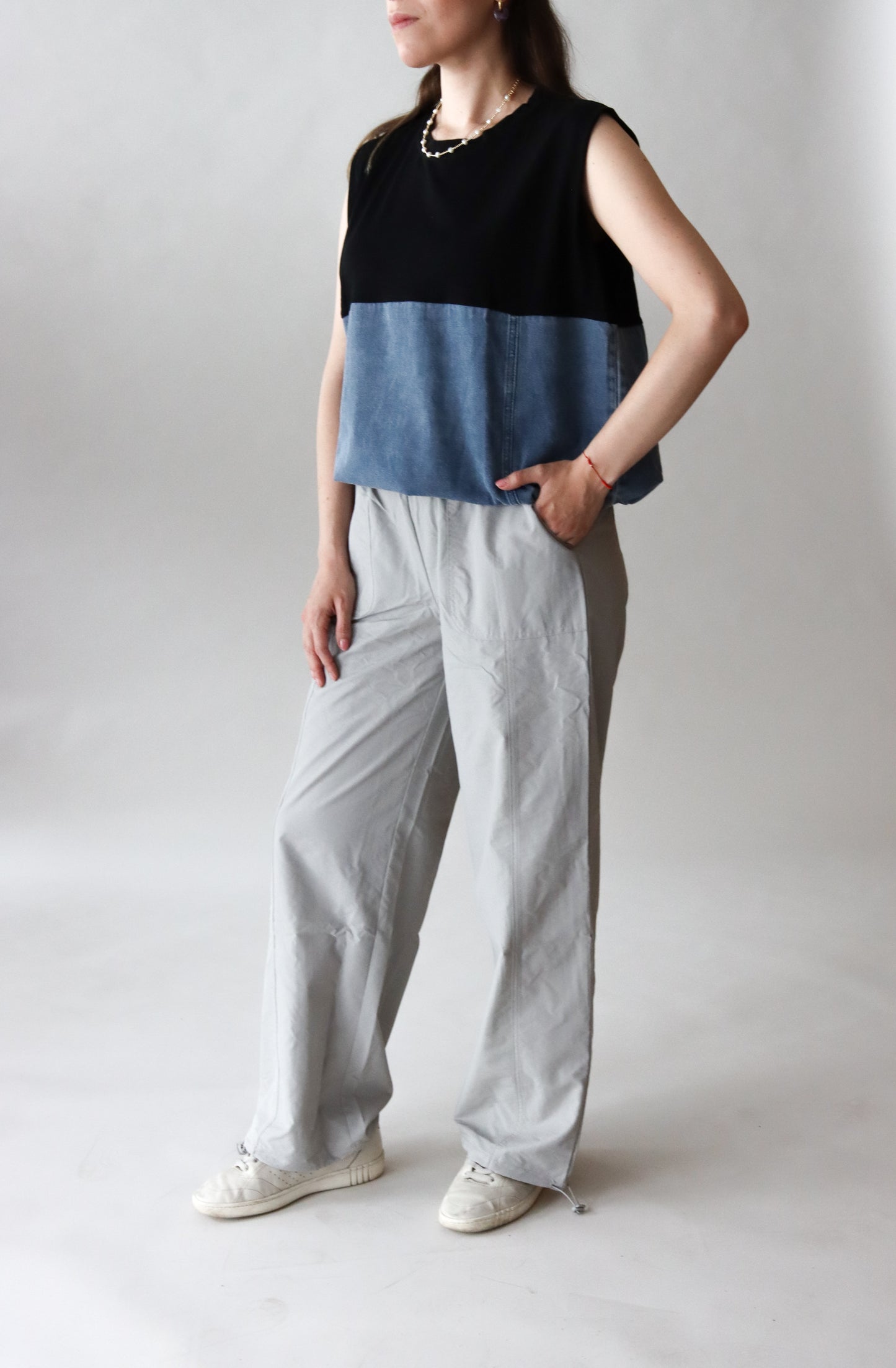 Blusa Negra Denim