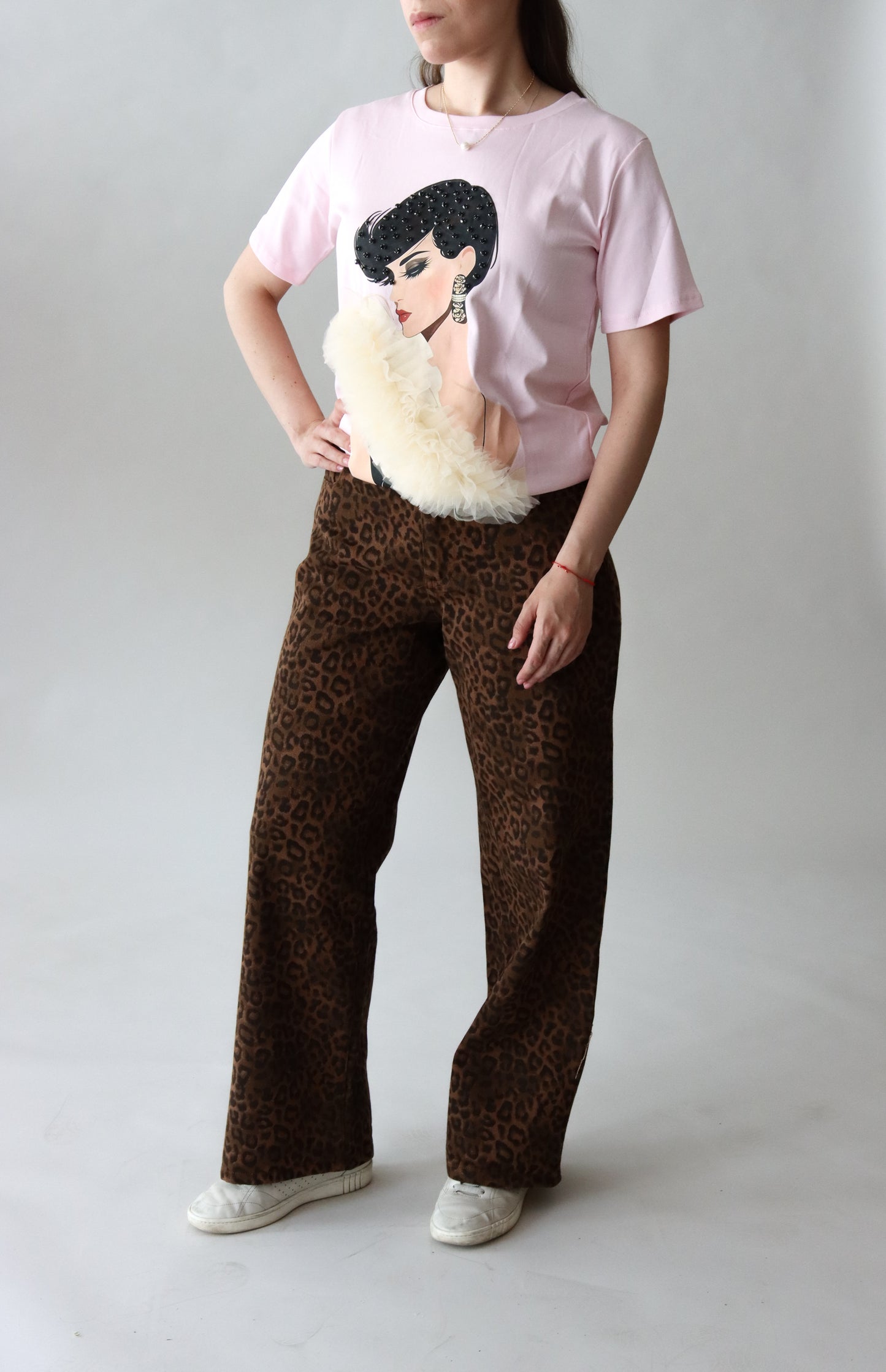 Blusa Rosa ilustrada