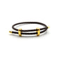 Pulsera Unisex de vinipiel tejido tipo vibora, ajustable