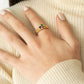 Anillo Dorado Piedras Colores