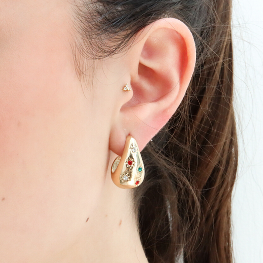Arete Gota Estrella Colores