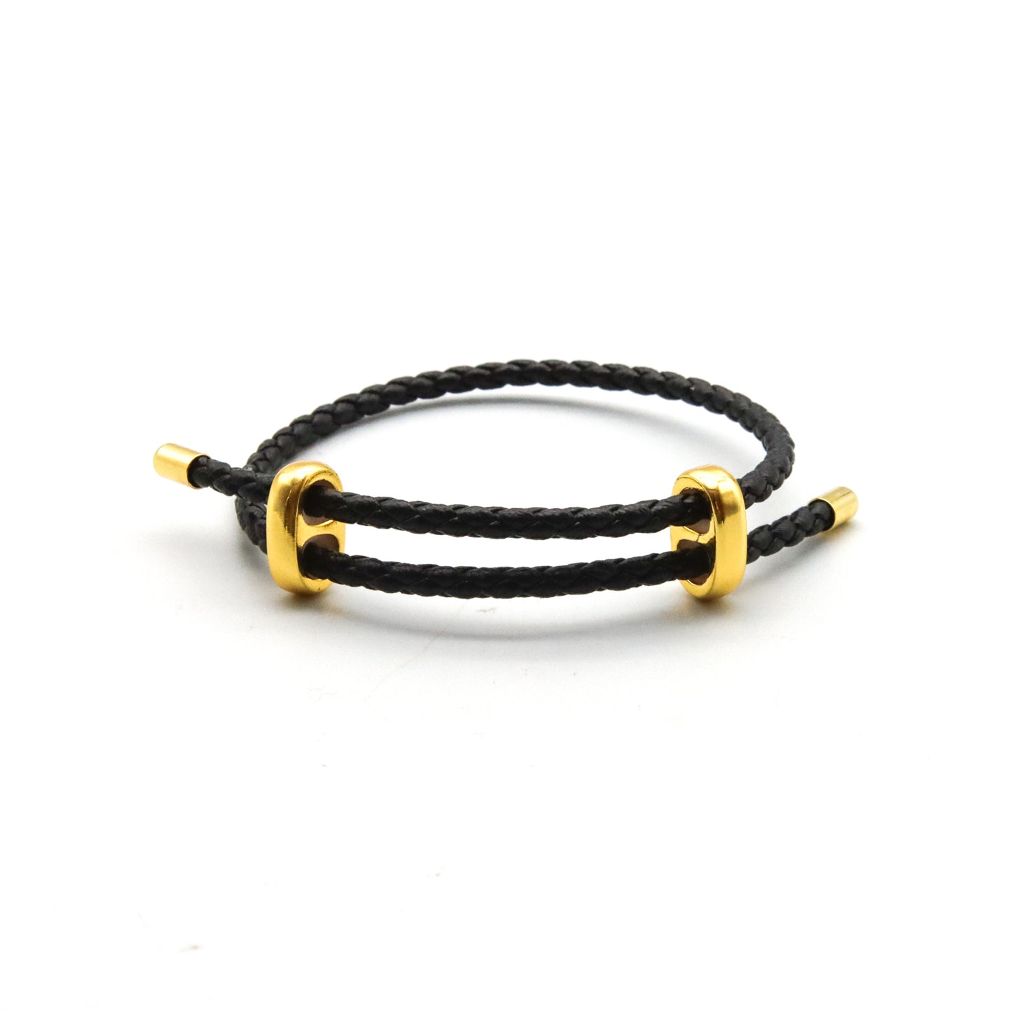 Pulsera Unisex de vinipiel tejido tipo vibora, ajustable
