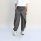 Pantalón Amarre Botón Frente Gris