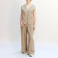 Pantalón Pinzas y Bolsas Beige