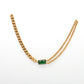 Set collar y aretes Cadena Esmeralda