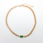 Set collar y aretes Cadena Esmeralda