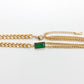 Set collar y aretes Cadena Esmeralda