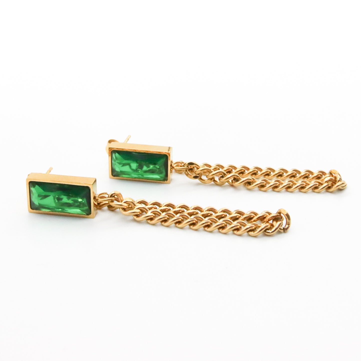 Set collar y aretes Cadena Esmeralda