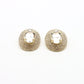 Aretes Circulares Brillantes con Baño de Rodio y Centro de Cristal Facetado