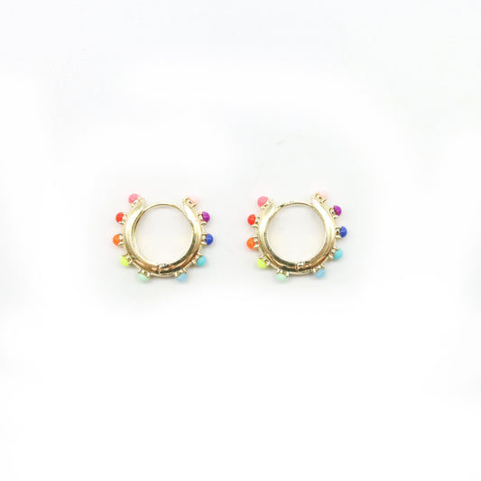 Aretes Arracadas Arcoíris en Diseño Colorido