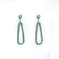 Aretes Cascada Turquesa en Diseño Filigrana