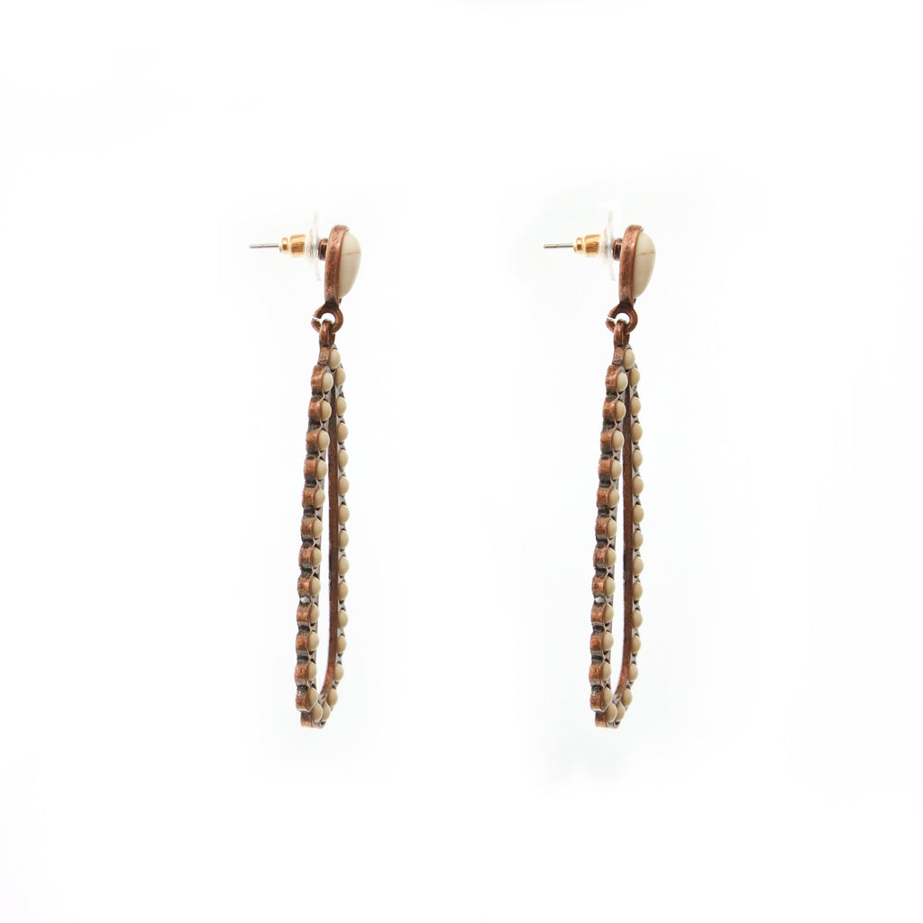 Aretes Cascada Turquesa en Diseño Filigrana