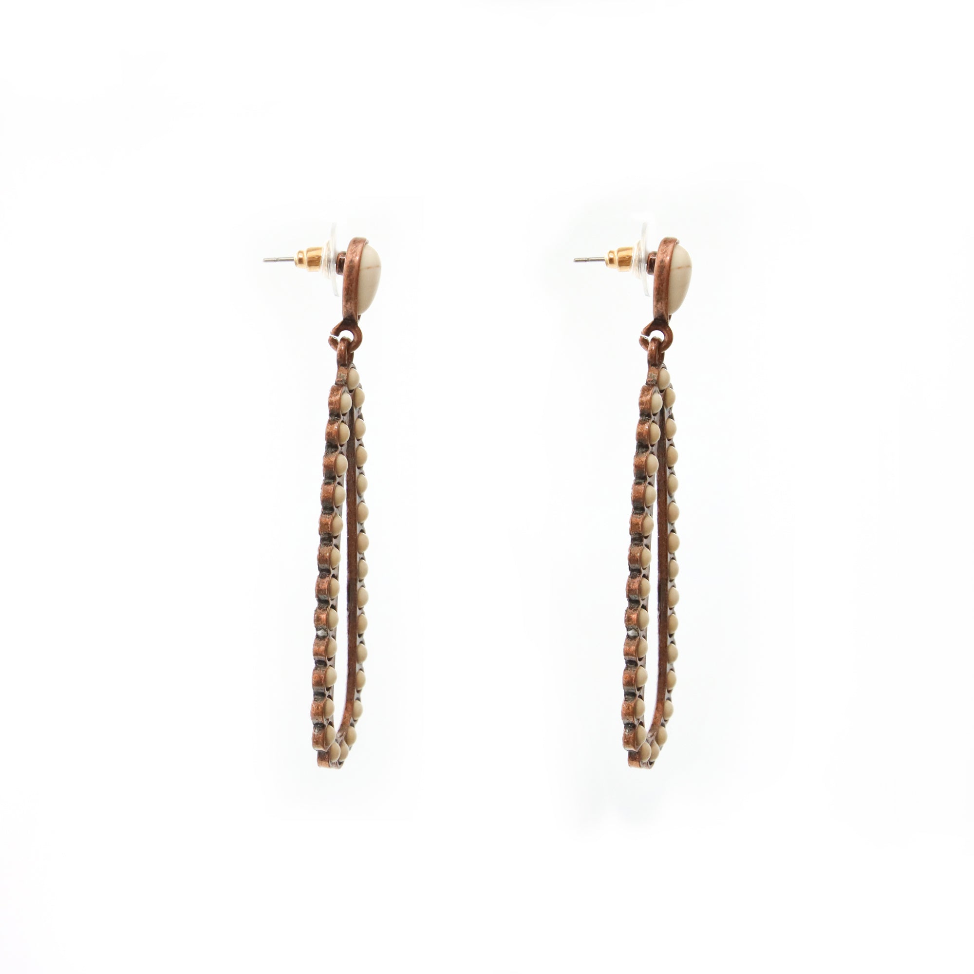 Aretes Cascada Turquesa en Diseño Filigrana