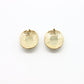 Aretes Circulares Brillantes con Baño de Rodio y Centro de Cristal Facetado