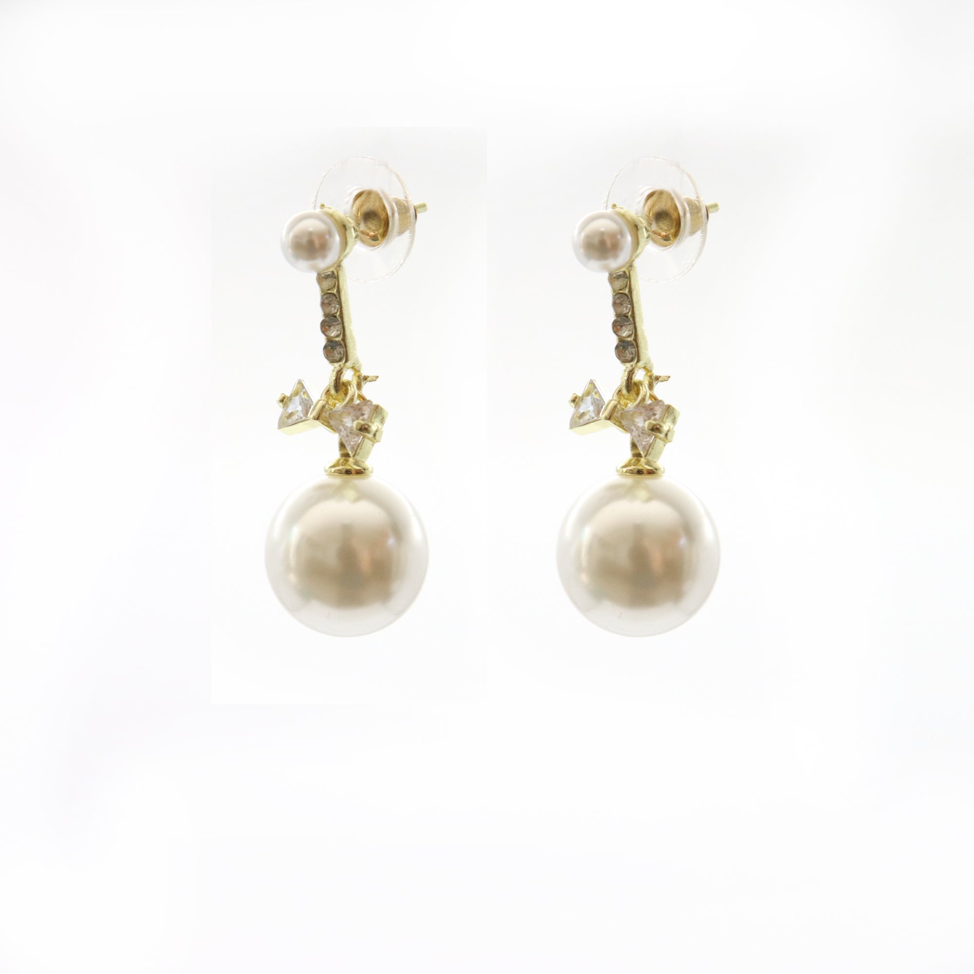 Aretes Glamour de Perlas y Cristales