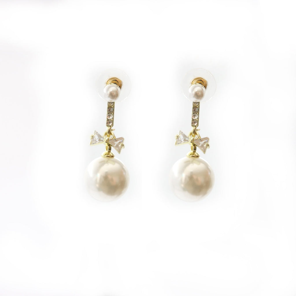Aretes Glamour de Perlas y Cristales