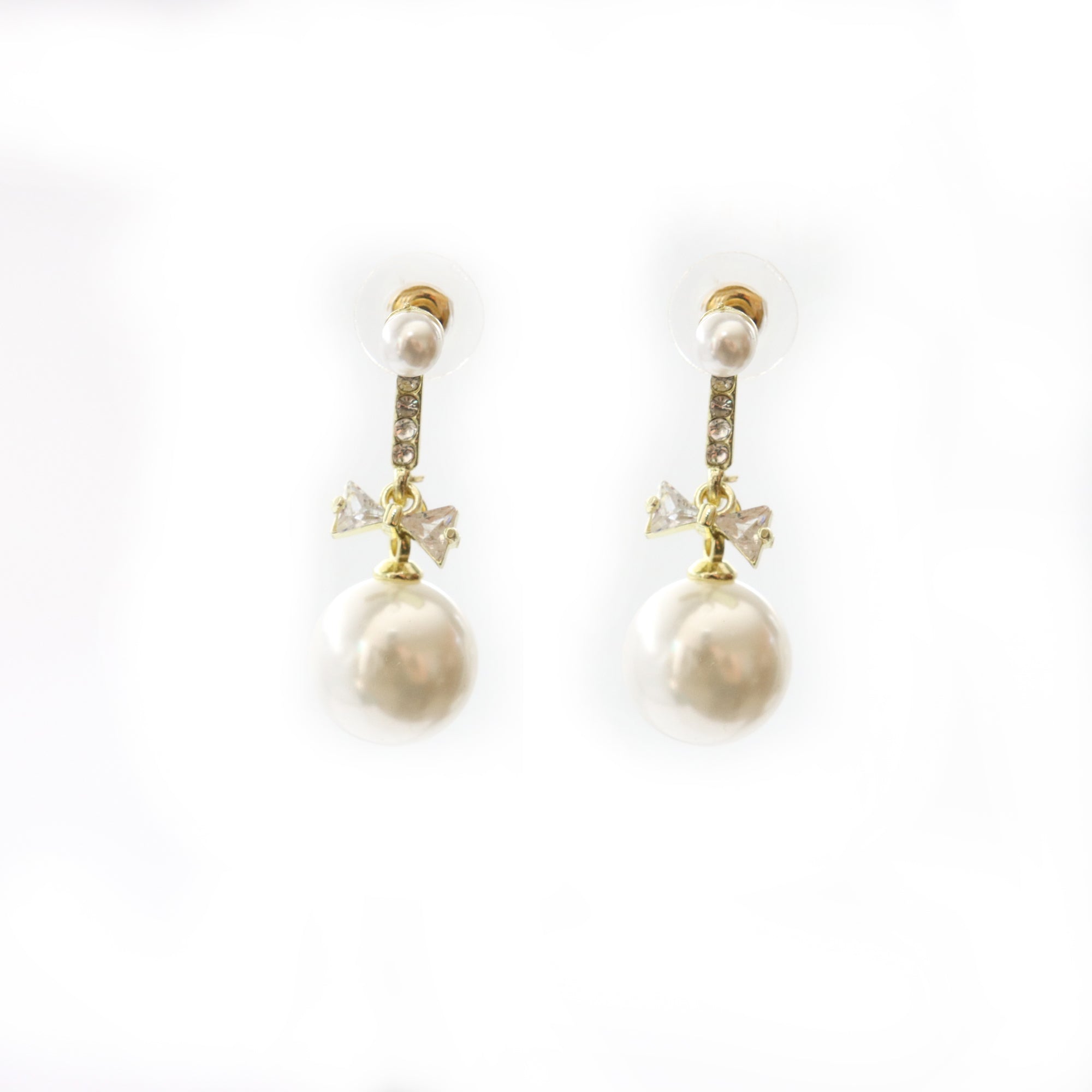 Aretes Glamour de Perlas y Cristales