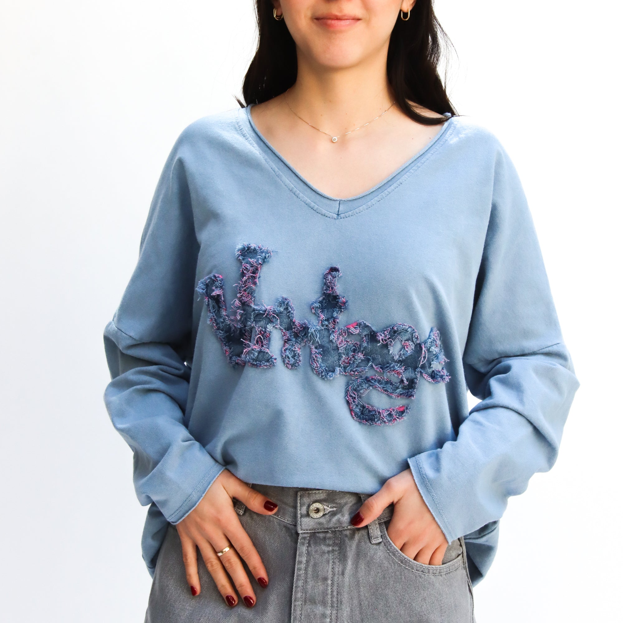Sudadera Vintage Azul
