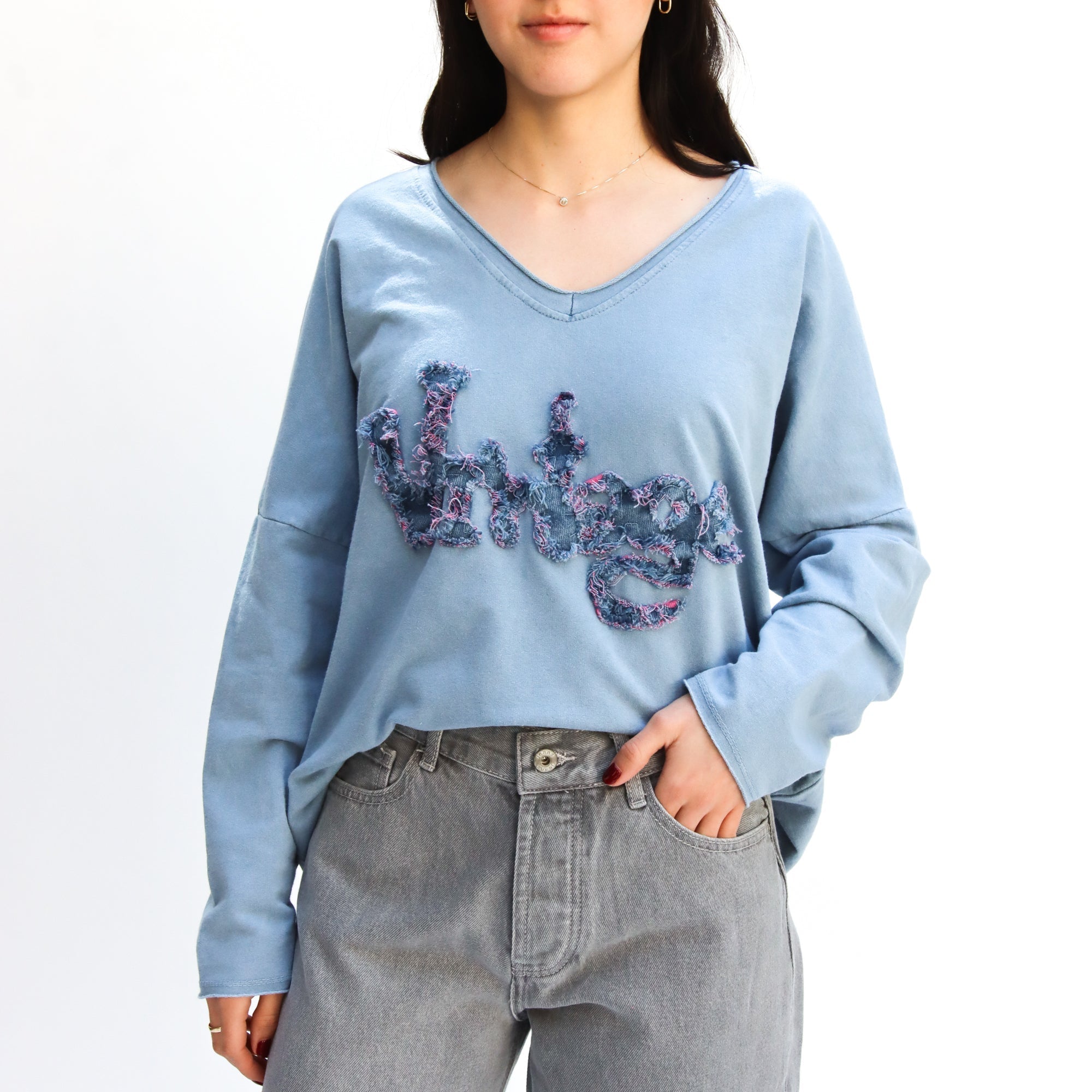 Sudadera Vintage Azul