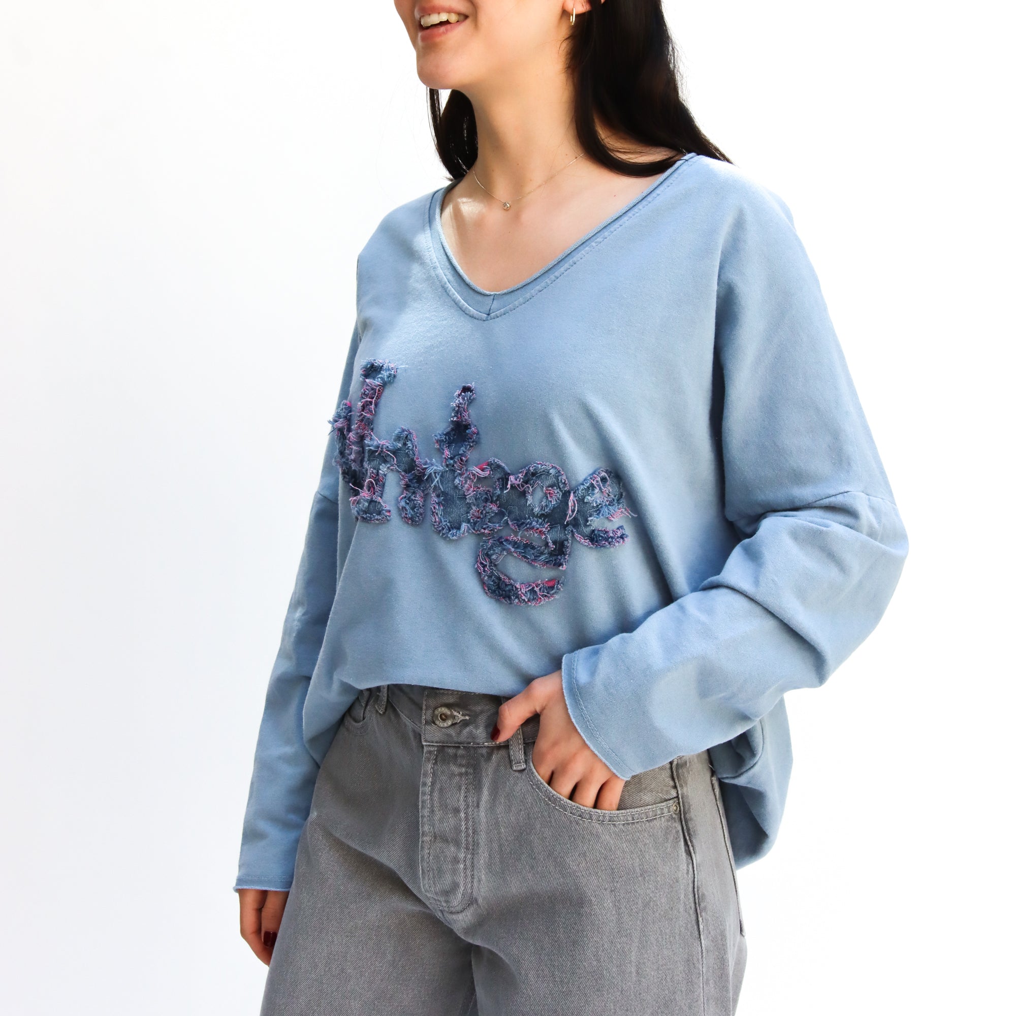 Sudadera Vintage Azul