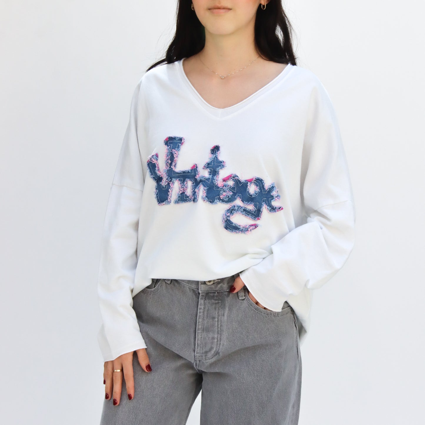 Sudadera Vintage Blanco