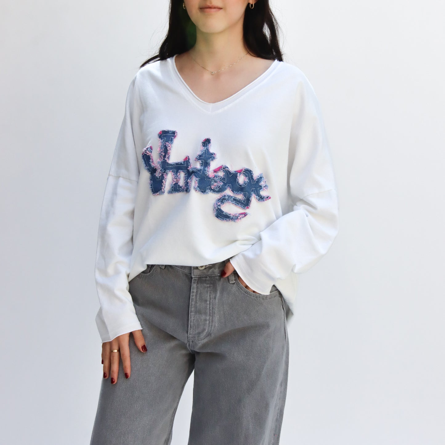 Sudadera Vintage Blanco