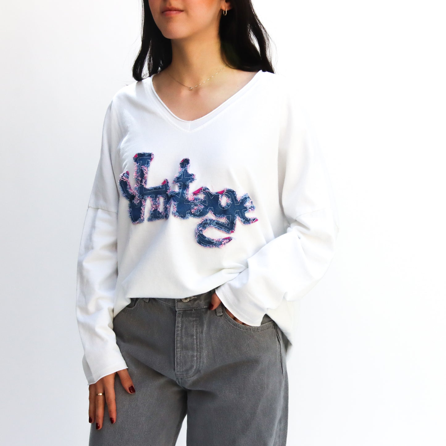 Sudadera Vintage Blanco