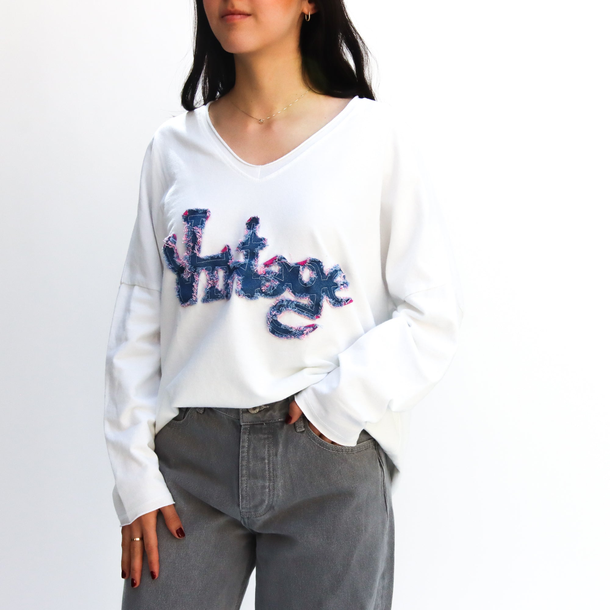 Sudadera Vintage Blanco