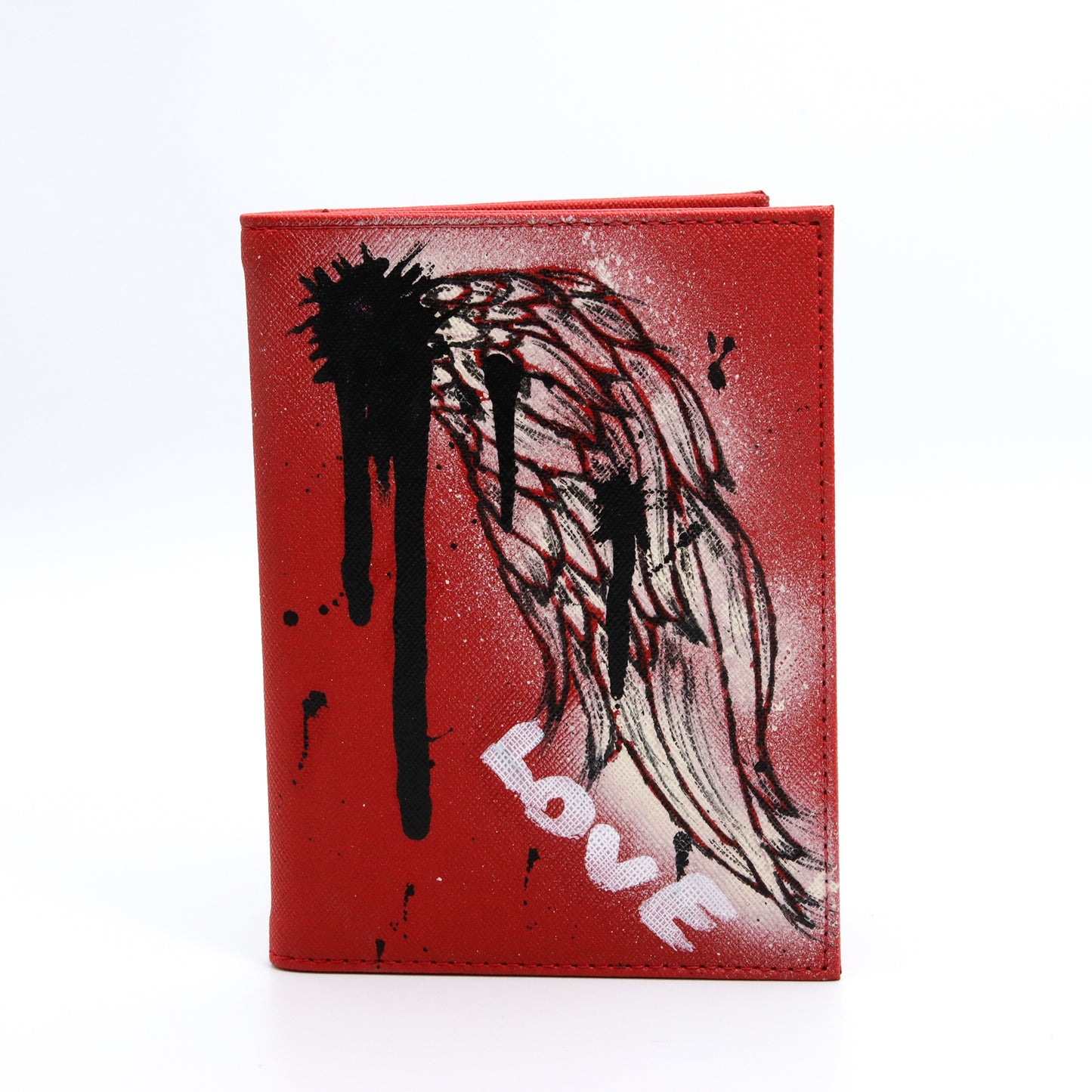 Portapasaporte "Alas Rojo"