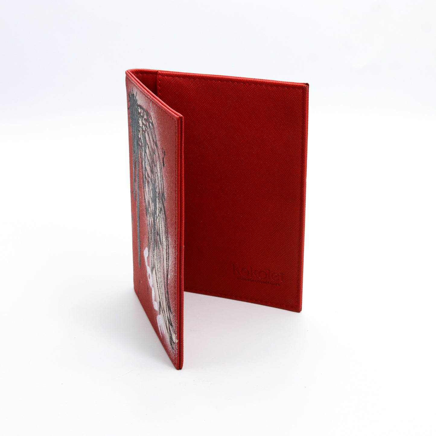 Portapasaporte "Alas Rojo"