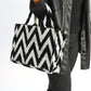 Bolsa Chica Blanco y Negro "Zig Zag"