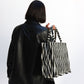 Bolsa Grande Blanco y Negro "Zig Zag"