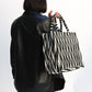 Bolsa Grande Blanco y Negro "Zig Zag"