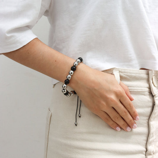 Pulsera de bolitas grande combinada