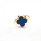 Set anillo, pulsera y arete Flor azul