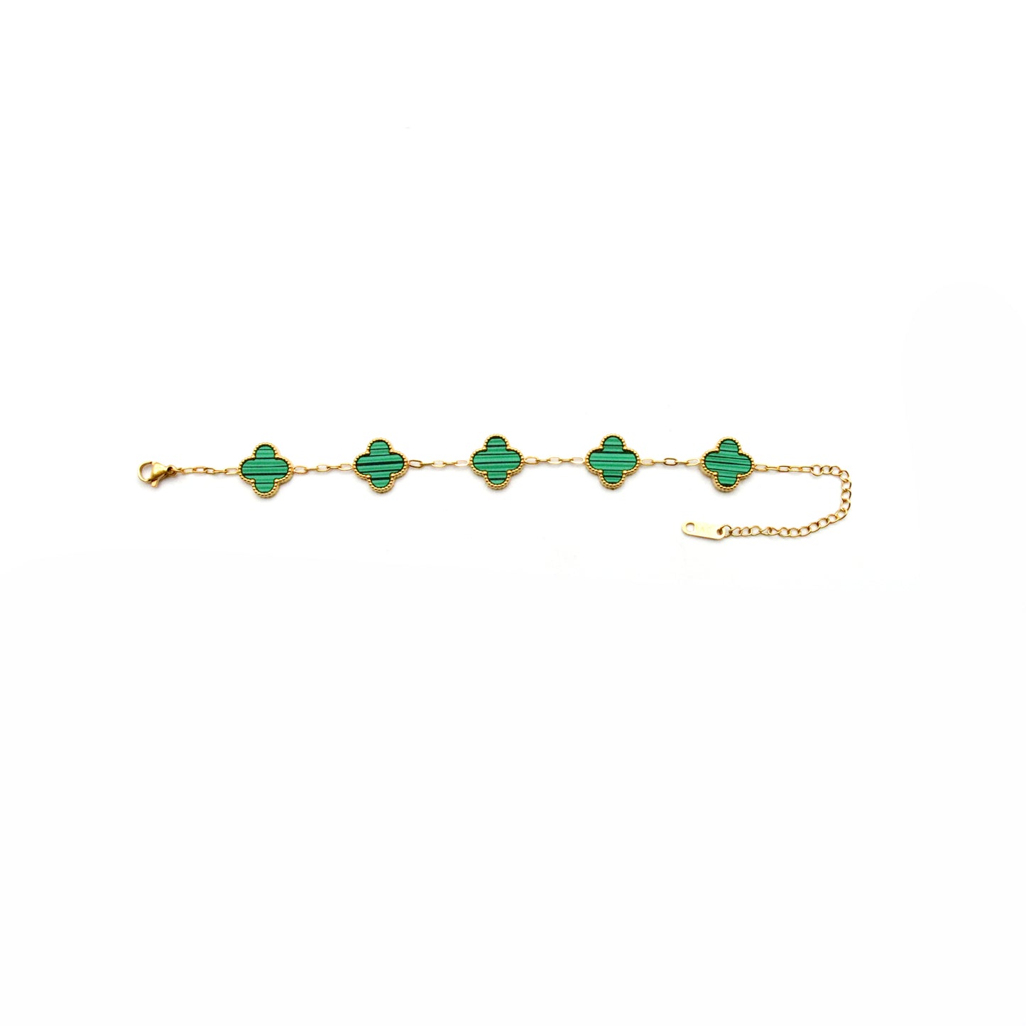 Set pulsera y collar Flor verde