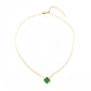 Set pulsera y collar Flor verde