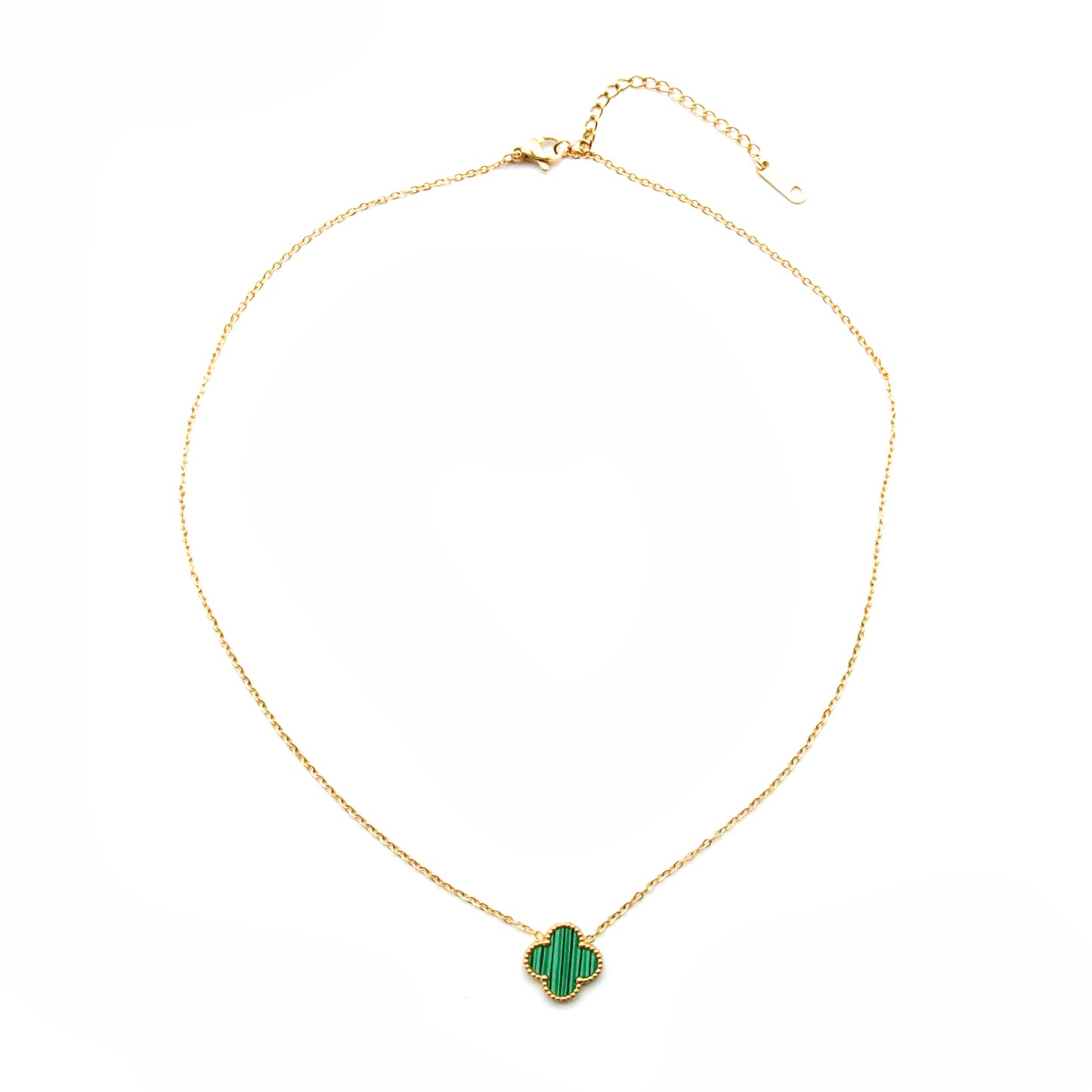 Set pulsera y collar Flor verde