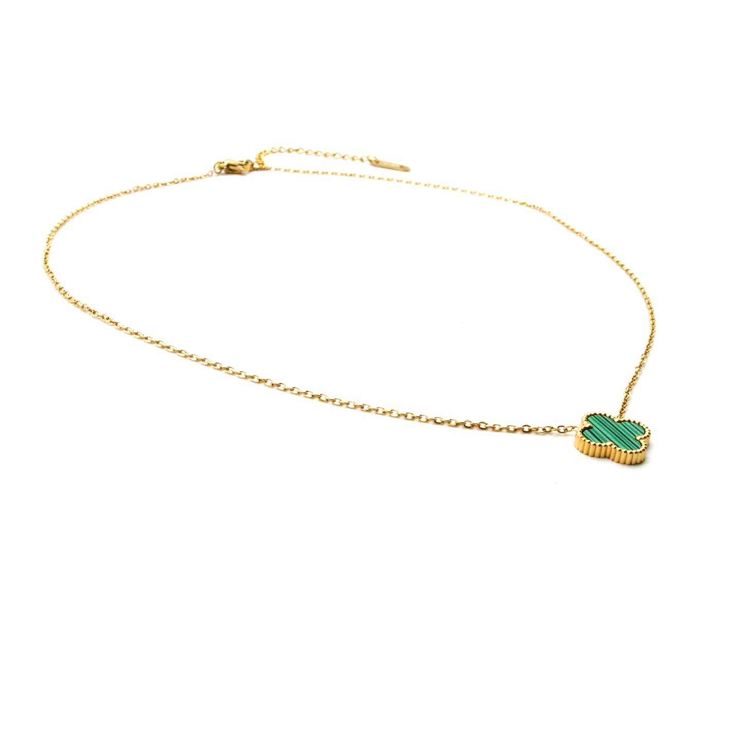 Set pulsera y collar Flor verde
