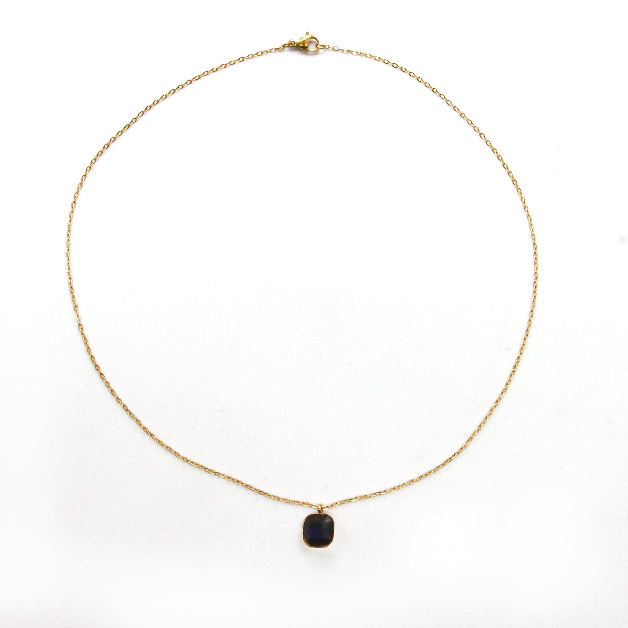 Set collar y aretes Piedra Negra