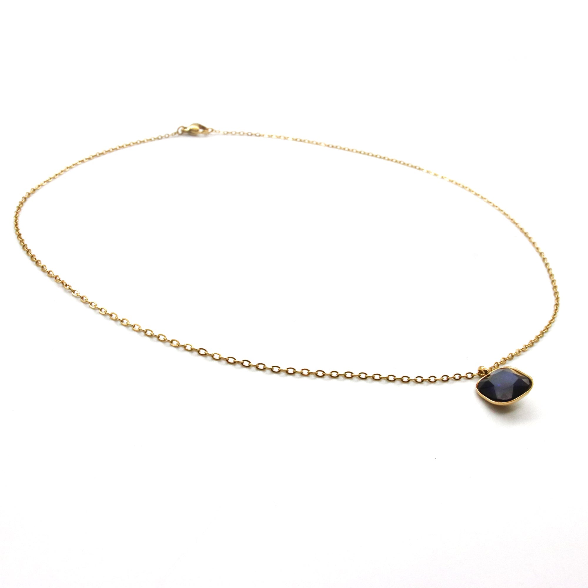 Set collar y aretes Piedra Negra
