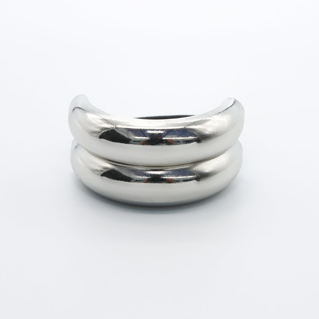 Hair Cuff Double Silver