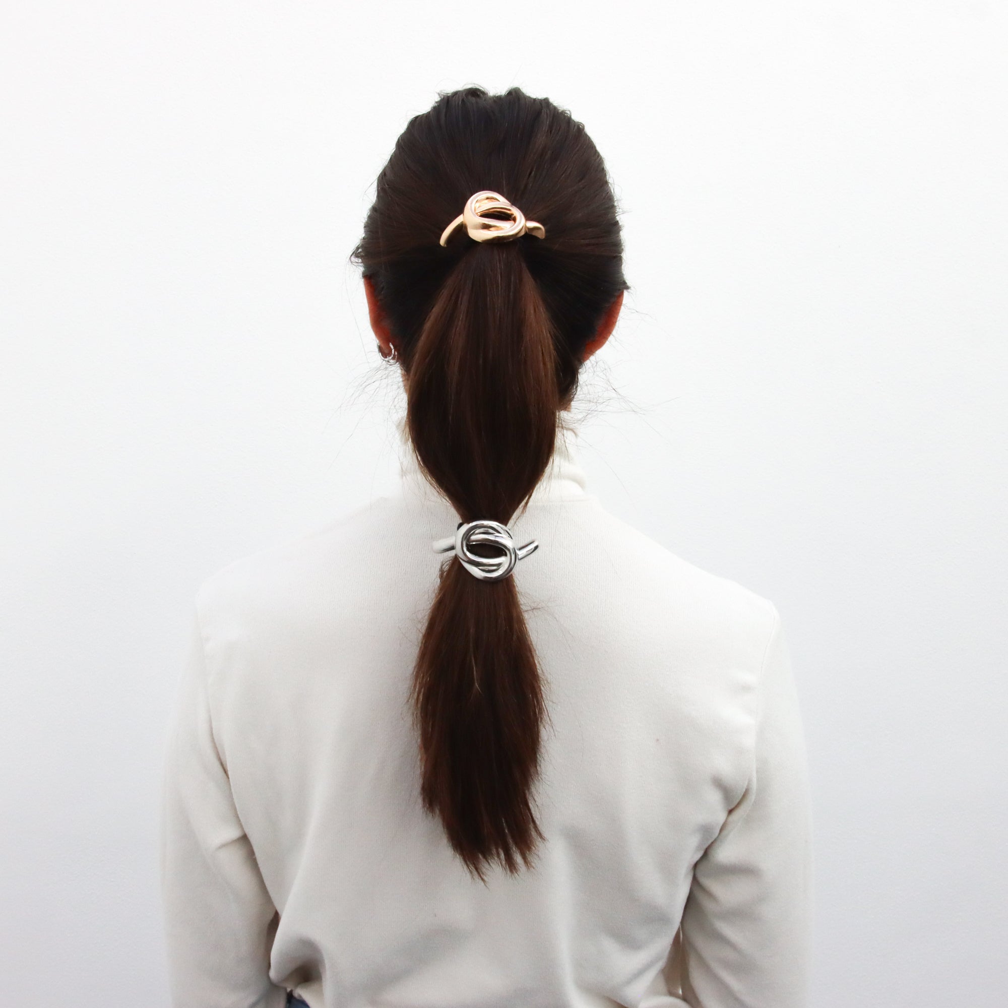 Hair Cuff Silver Knot