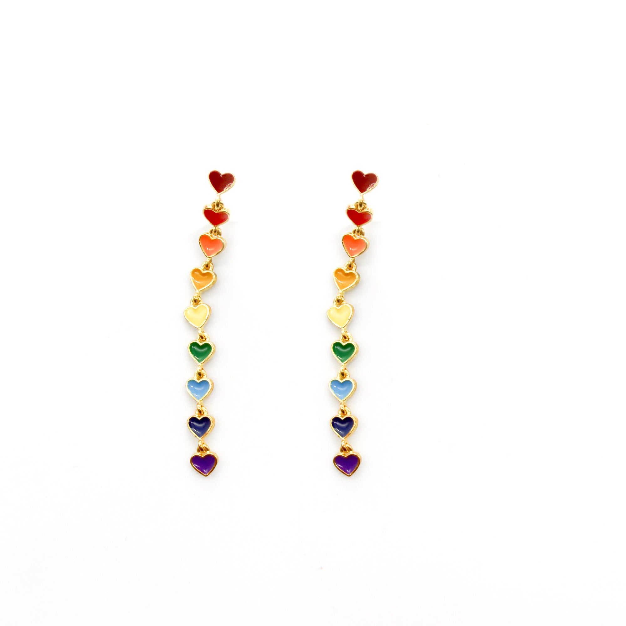Aretes Fiesta Corazón de Colores