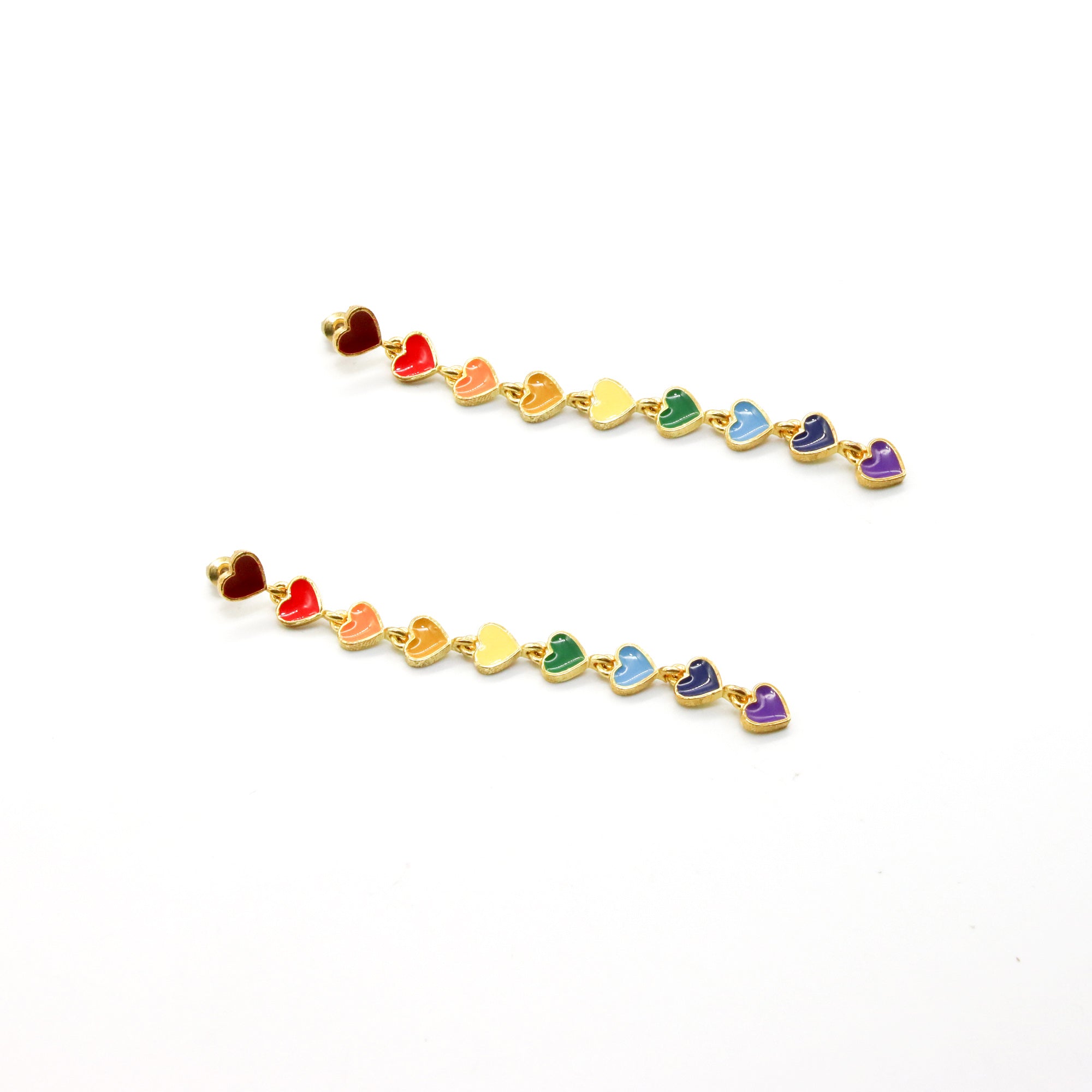 Aretes Fiesta Corazón de Colores