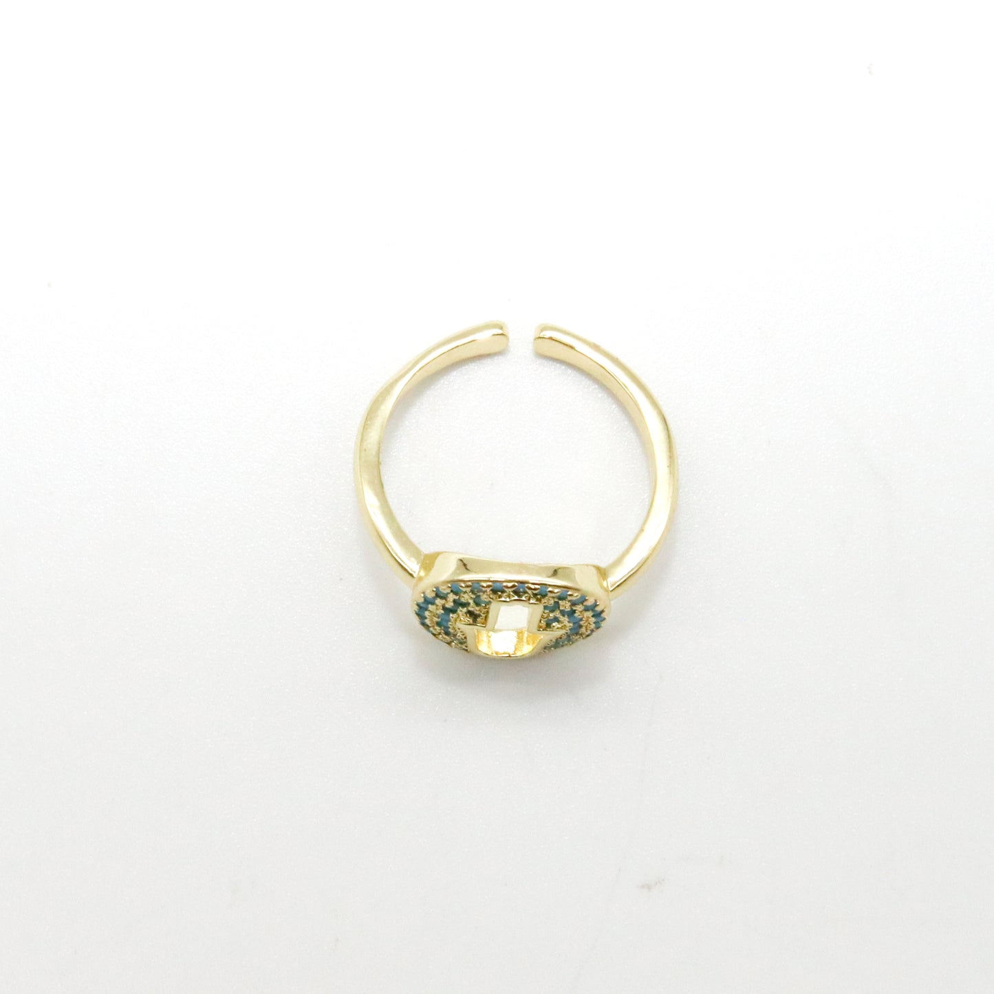 Anillo Dorado Mano de Hamsa