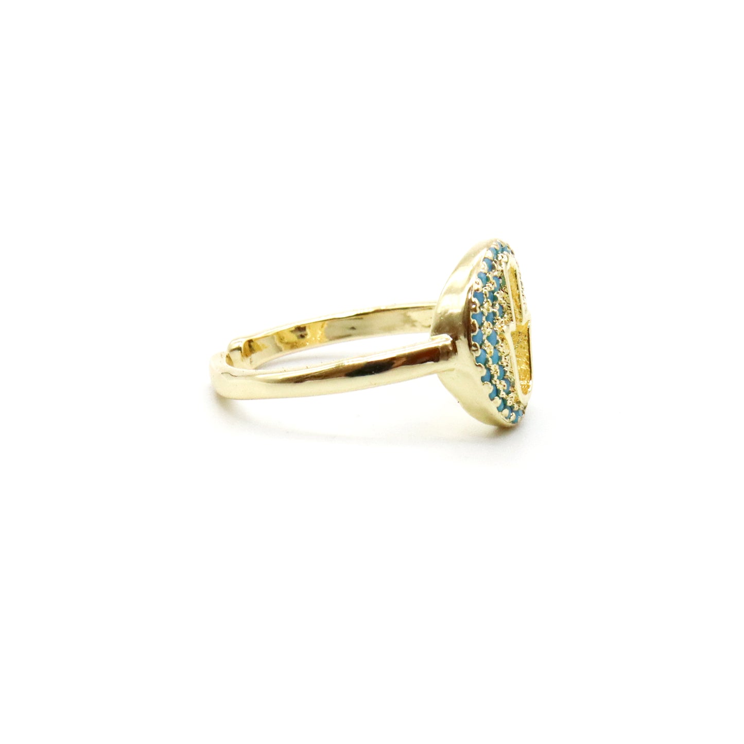 Anillo Dorado Mano de Hamsa